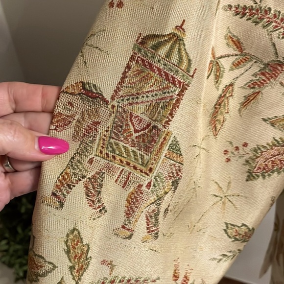 TALBOTS women’s Petite floral ELEPHANT blazer jacket SILK Asian / Indian 20WP - Picture 7 of 12